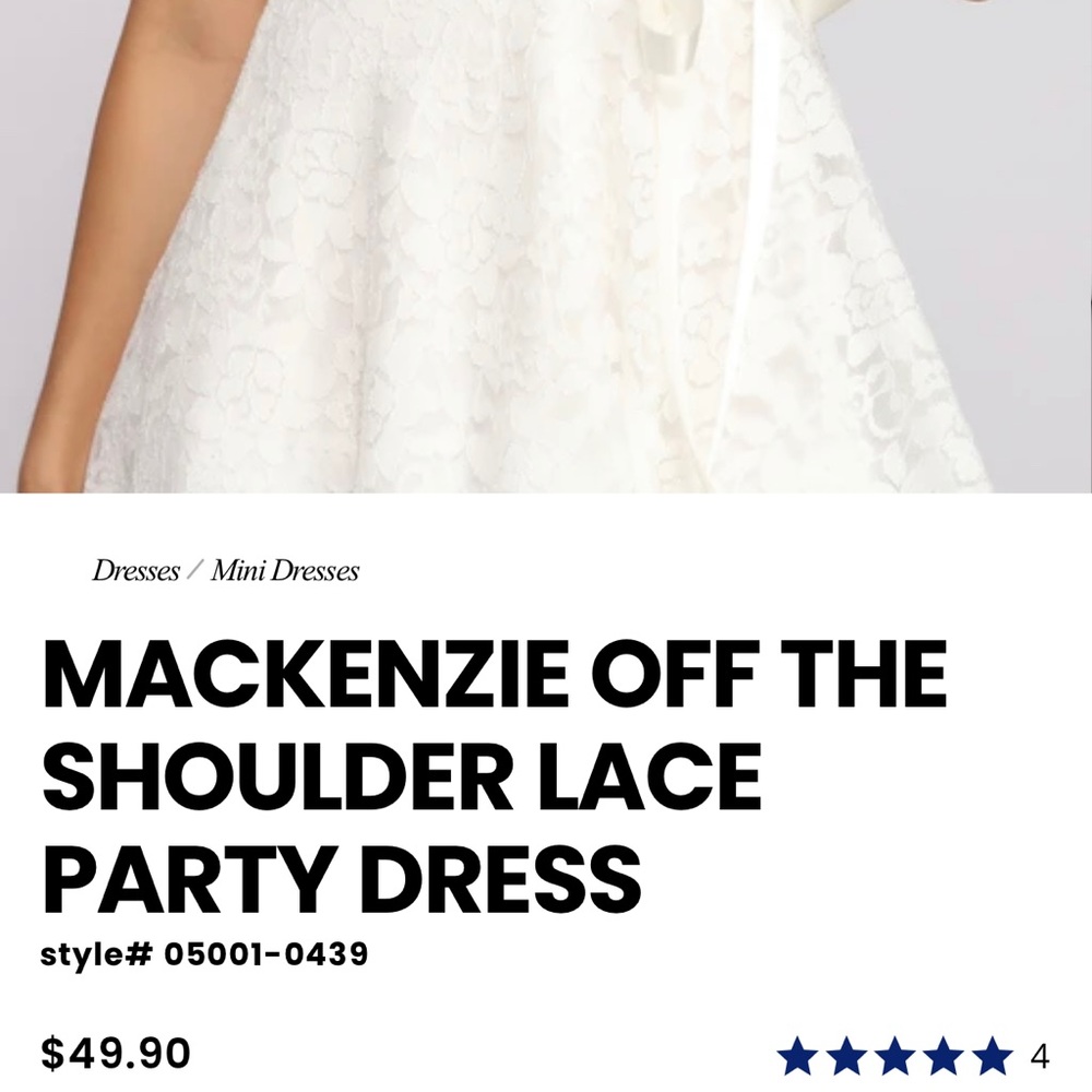 White Lace Windsor Dress - Picture 2 of 8